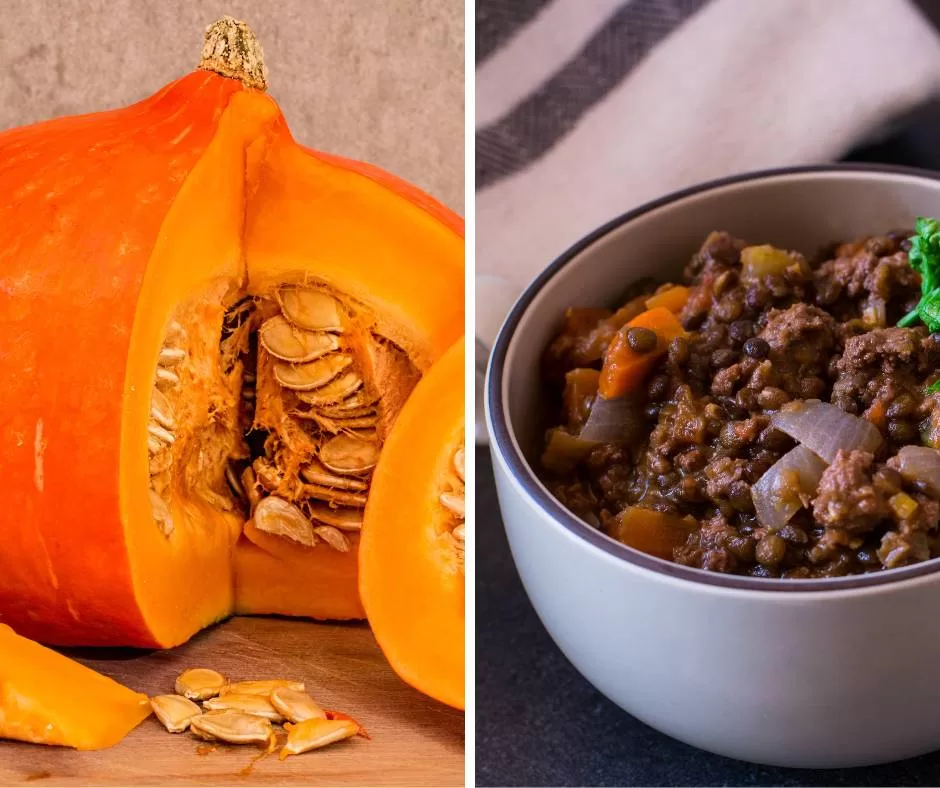 Receita de Papinha Salgada de Abóbora com Carne Moída para Introdução Alimentar do Bebê de 6 meses